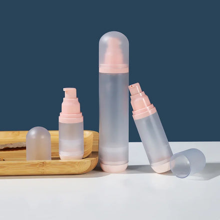 Custom pink Skincare Cosmetic Packaging 15ml 30ml 50ml 80ml 100ml 120ml Sunscreen Pump Spray Airless Lotion Serum Bottle
