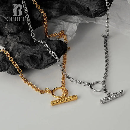 2026 Wholesale Textured OT Buckle Adjustable Collar Chain Small Short Heavy Industry 925 Silver Necklace for Women