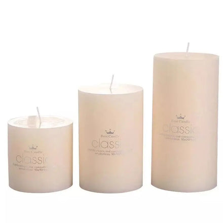 Factory Wholesale Custom Large White Soy Wax Pillar Candle Luxurious Style for Bars for Diwali and Father's Day