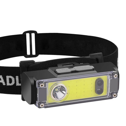 Helius Portable Rechargeable White Light COB LED IP65 Waterproof Ultra-Bright Flood Beam Adjustable Headband Outdoor Camping