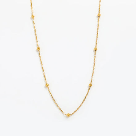 Fenny Wholesale 18K PVD Plated Non Tarnish Personality Beaded Facialmask Chain Stainless Steel Necklace for Women