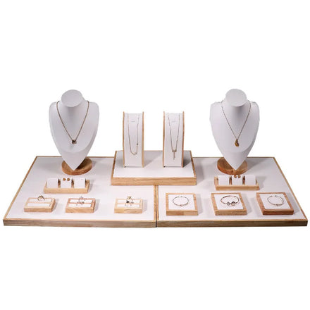 High Grade Inventory White Jewelry Window Display Necklace Hanger Combination Jewelry Props Set Wholesale