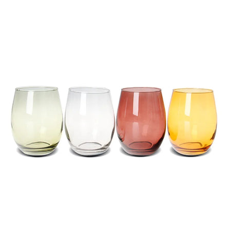 Wholesale Custom Lead Free Heavy Base Hand Blown 350ml Clear Wine Glass Tumbler Classic Design