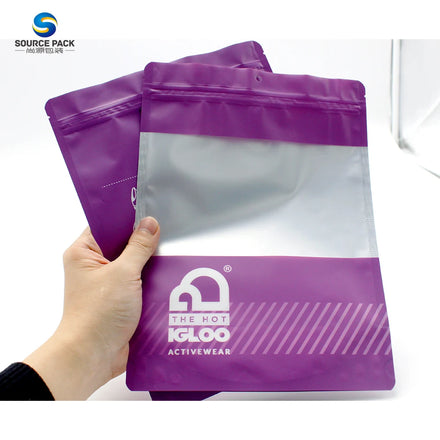 China Factory Plastic Packaging Bags for Kids Clothes Frosted Zip Lock Bags T Shirt Clothing Packaging