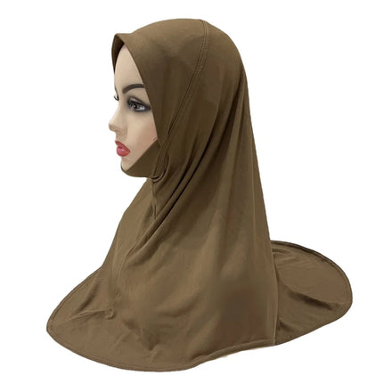 Designer Girls Hijab New Design Wholesale Stretchy Linen Inner Hats 5-10 Years Old Kids for Muslim Women Under Scarves