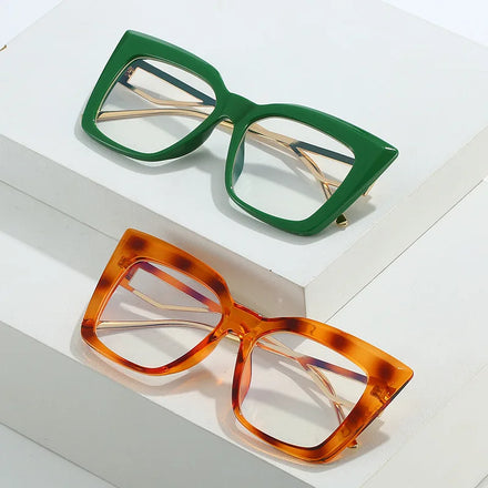 2023 Oversized Square Eyeglasses for Women Clear Lens Anti Blue Light Glasses Spectacle Frame Optical Computer Eyewear