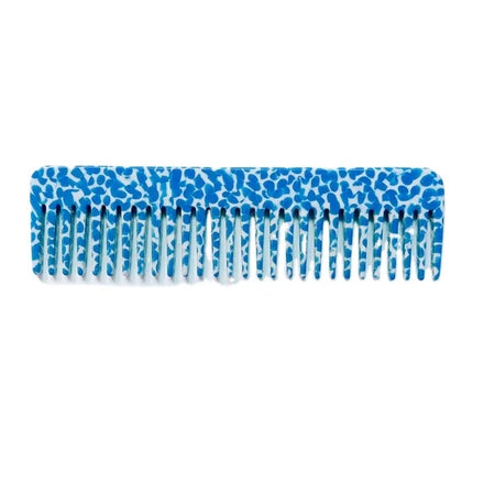 HZ Custom Logo Stylish Leopard Marble Cushion Resin Hair Comb Wide Tooth Combs Cellulose Acetate Comb With Logo