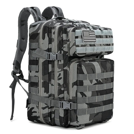 Outdoor Adventure Climbing Tactical Backpack for Men National Style 45L Molle Bag Polyester Lining Camouflage Pattern Waterproof