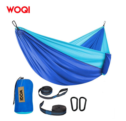 WOQI Factory Wholesale New Single or Double Camping Nylon Hammock for Outdoor - -without Straps