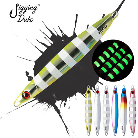 JiggingDuke 100g 120g 150g Electroplate Deep Sea Fishing Metal Jigs Lure Speed Fast Sinking Slow Jigging Tuna Lure