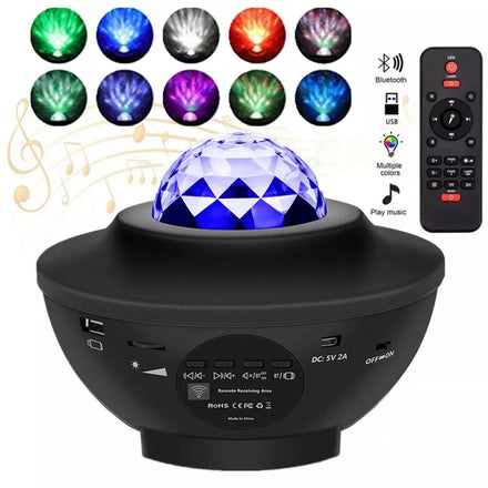 Top Selling Remote Control LED Star Projector Night Light Ocean Wave Star Starry Night Lamp for Party Bar Christmas