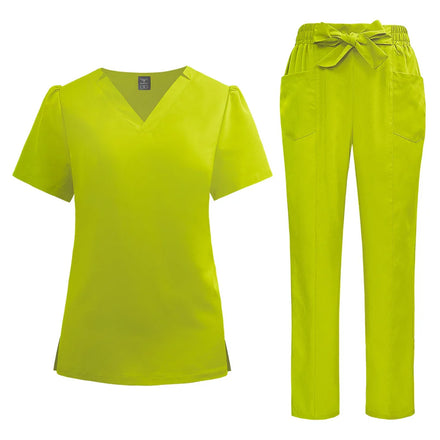 42228 Custom 42228 New Model Spandex Apple Green Medical Uniform Women and Man Scrubs Set Medical Scrubs Top and Pants