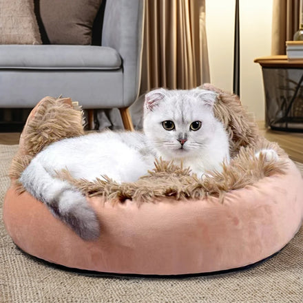 Calming Anti-Anxiety Donut Dog Bed Washable Round Dog Kennel Ultra Soft Winter Warm Dog Cat Cushion Bed Dog Accessories