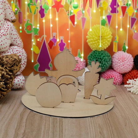 Easter Cartoon Rabbit Shaped Plywood Eco-friendly Tabletop Ornament Base Children's Painting Accessories XIANPING Brand China