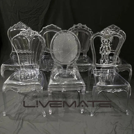 Factory Price Dining Banquet Event Wed Rental Stacking Ghost Chair Transparent Crystal clear Party Weeding Chair