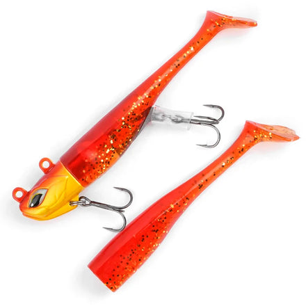 Noeby Lead Metal Head Bait Soft Body PVC Fish Lure Jig Head