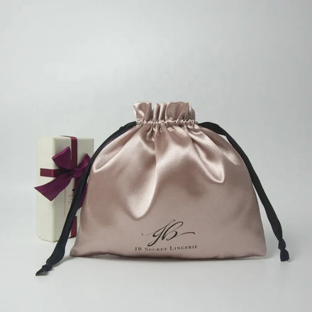 Custom Size Satin Jewelry Pouch Luxury Necklace Bracelet Rings Packaging Satin Bags