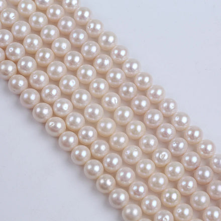 Zhuji Pearls 11-12mm Edison Round Freshwater Pearls Natural White Color for Jewelry Making