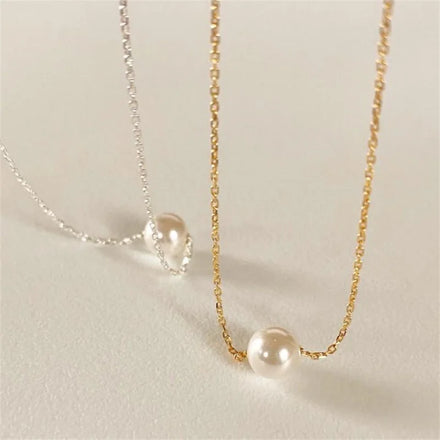 Daily Wearing 925 Sterling Silver 18k Gold Shell Pearl Pendant Necklace for Women