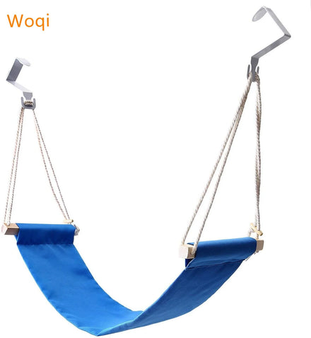 WOQI Portable Adjustable Lightweight Feet Hammock for Home Office Airplane Travel Study