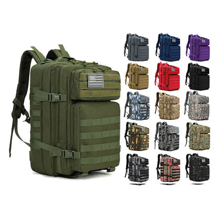 45L Tactical Outdoor Hike Backpack-Waterproof PVC Lining Internal Frame Moto & Biker Style Bags