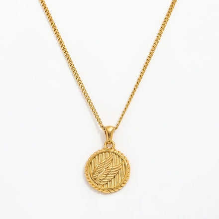 Fenny Wholesale 18K PVD Plated Fashion Designer Snake Leaf Wing Pendant Stainless Steel Choke Chain Necklace for Women