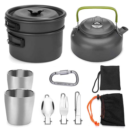 Hot Sale Outdoor Camping Outdoor Products Online Kettle Folding Pot Teapot Set Cookware Set