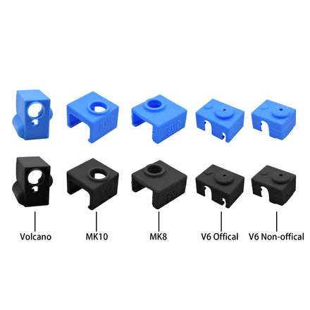 Ideaformer 3D Printer Parts V6/MK7 MK8/MK10/Volnaco Heating Block Protective Silicone Socks Insulation Cover Case Hotend Heat