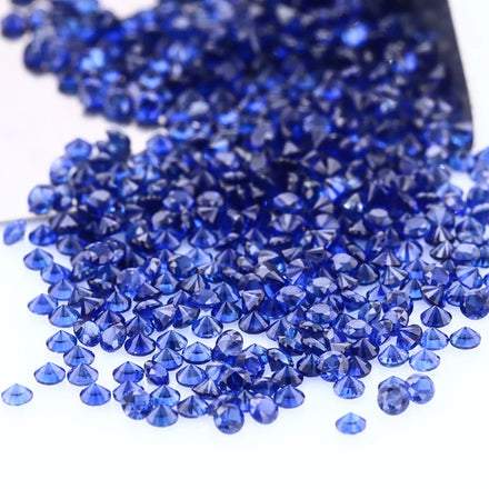 Starsgem Corundum Synthetic Sapphire 1.5mm Cheap Price Madagascar Light Dark Blue Sapphire Round