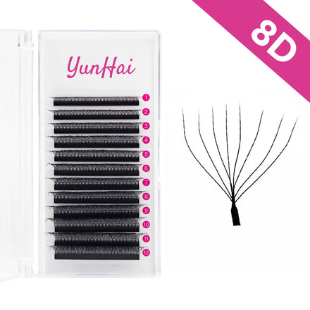 Eyelash Manufacturer Custom Yy Shape Lash Extension Professional Y Lash C Curl Lash Extensions