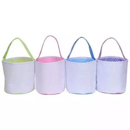 Sublimation Blanks Linen DIY Kids Easter Decoration Gift Storage Bucket Bunny Bag Easter Baskets Easter Toys for Kids 10PCS 130g