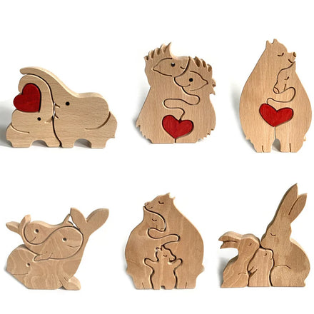 Mothers Day Gifts Wooden Decoration Products Series Animal Heart-Shaped Solid Wooden Furniture Manufacturers Wholesale