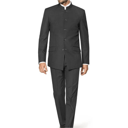 New Men Stand Mandarin Collar Mao Suit Slim Marriage Groom Best Man Suit Chinese-Style Dress Zhongshan Suits