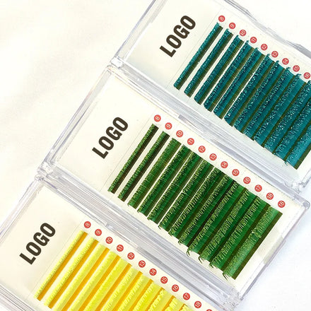 Glitter Lash Extension Trays Lashes With Color Eyelash Extension 8-18mm Lash Extensions Colored