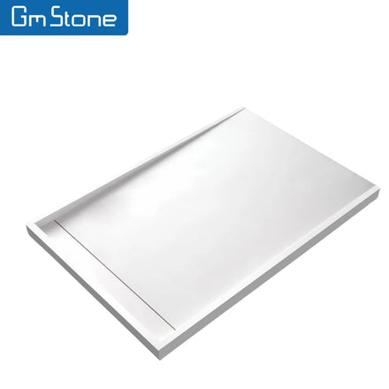 StoneNew Design GM3104 Rectangle Pure White Resin Shower Tray 900x900mm Matt Finish Modern Style Square Shape Bathroom Hotel Use