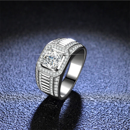 Moissanite Engagement Rings Women Daily Jewelry Round Moissanite Wedding Ring S925 Sterling Silver Silver 925 Cubic Zircon 1 Pcs