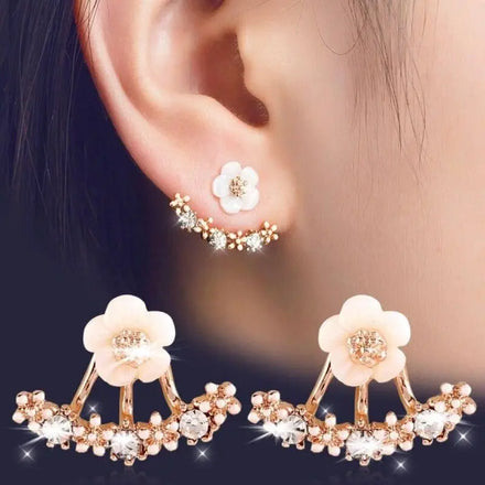 Fashion Style Summer Diamond Flower Daisy Stud Earrings for Women 2023 Jewelry Clay Earrings Party Gifts