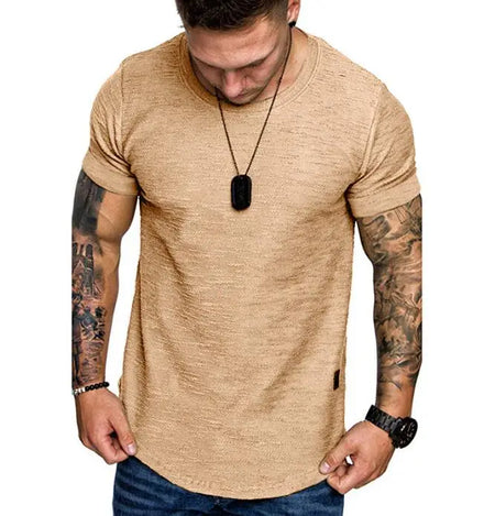 New Design Clothing Fitness Running T Shirt Men O-Neck T-Shirt Cotton Bodybuilding Sport Shirts Tops Gym Men T Shirts