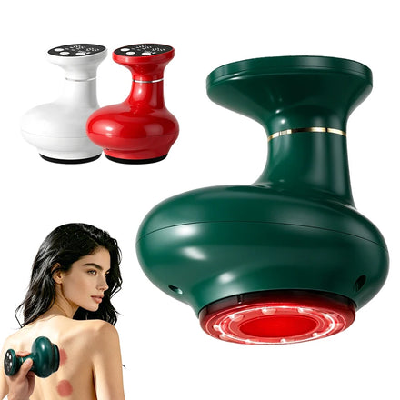 USB Type-c Charging Electric Scraping Massager 45 Degree Soothe Muscles Vacuum Massage Machine 6 Levels Heated Cupping Device