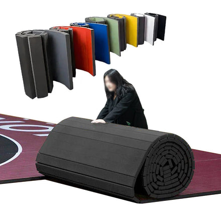PVC or Carpet Tatami Flexible Roll BJJ Jiu-jitsu Mat Martial Arts 10x10 Wrestling Flexi Roll Out Mats for Judo