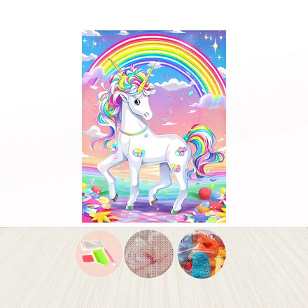 30x40 DIY Unicorn Full Drilld AB FD Diamond Painting Art Kit for Kids Fun and Easy Craft