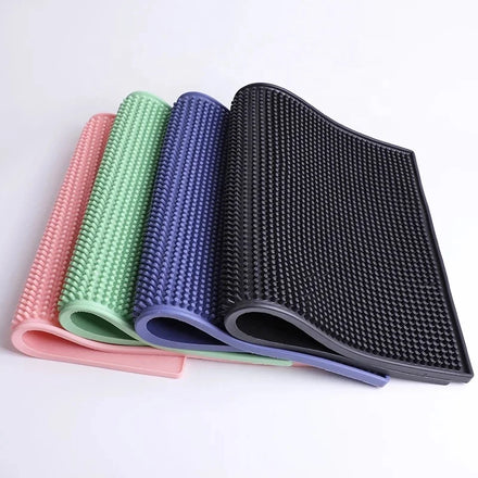 Silicone PVC Eco-Friendly Coffee Tamper Mat Black Brown for 51mm/54mm/58mm Portafilter-Barista Tools Kitchen Accessory