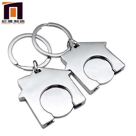 Cute Double Sided Hard Enamel Zinc Alloy Fashion 3D Blank Keychain Ring Sublimation Engraving Custom Metal Keychain