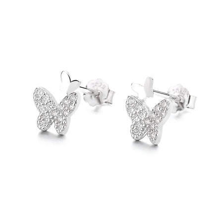 Wholesale Fashion Women Jewelry S925 Silver Butterfly Earrings