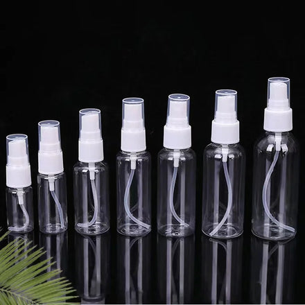 Empty Fine Mist PETG Plastic Pump Sprayer Spray Bottle Screen Printing White Transparent Cosmetic Packaging for Perfume Skin