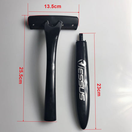 BS003 Newest Design Long Handle Do It Yourself Back Hair Shaver Eyebrow Sharpener Eyebrow razor Trimmer Set