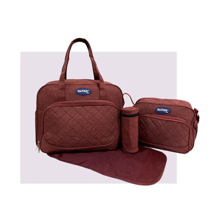 Deellt Brand Manufacturer Portable Baby Travel Waterproof Baby Nappy Tote Handbag Vegan Diaper Bag Mommy Bag with Changing Pad