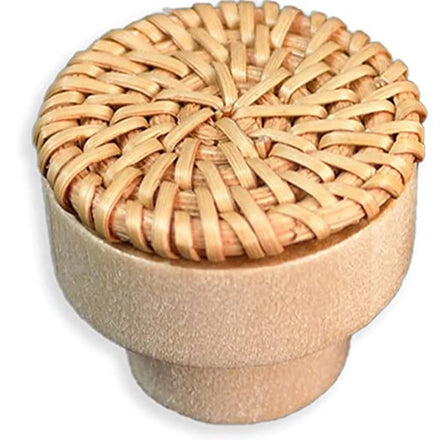 Rattan Furniture Handles & Knobs Rustic Wooden Handle and Pulls for Drawer Kitchen Cabinet Cupboard Doors
