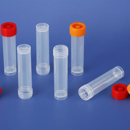Spot New Cylindrical 30ml PP Transparent Plastic Test Bottle with Screw Cap and Screen Printed for Experimental Testing Sampling