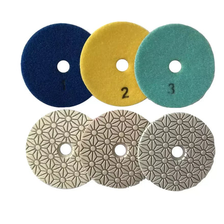 Factory Direct Sale 4 Inch 3 Steps Diamond Polishing Pads Concrete Polishing Resin Pads Tools for Stone Marble Polish Pad